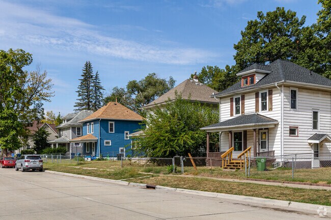 Four square homes are a popular architectural style in Northeast Side.