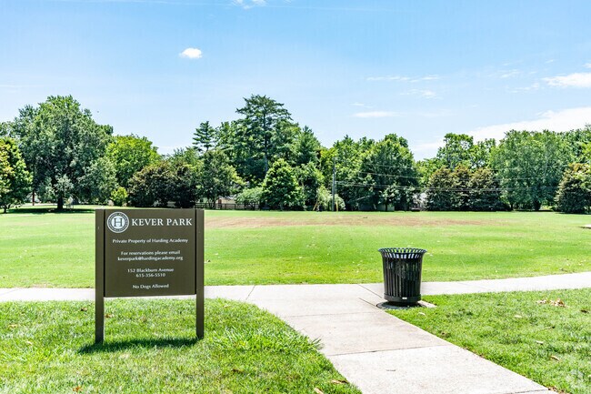 The park at Harding Academy.