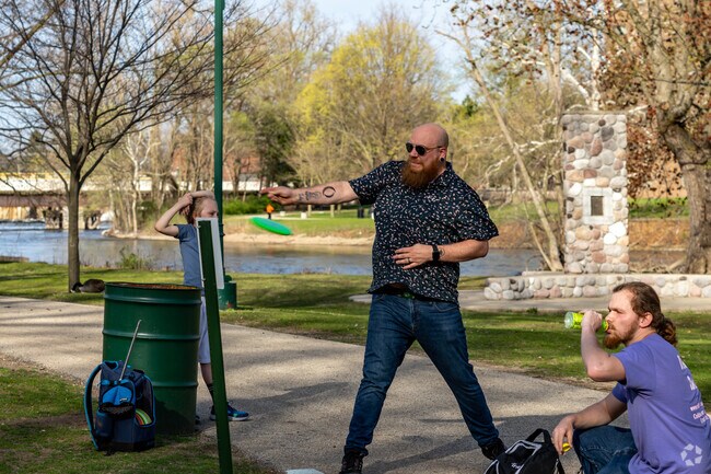Island Park's new disc golf course is a popular pastime for Elkhart locals.