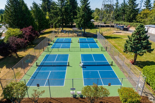 Leisure Estates in West Renton Highlands has many amenities, including pickleball courts.