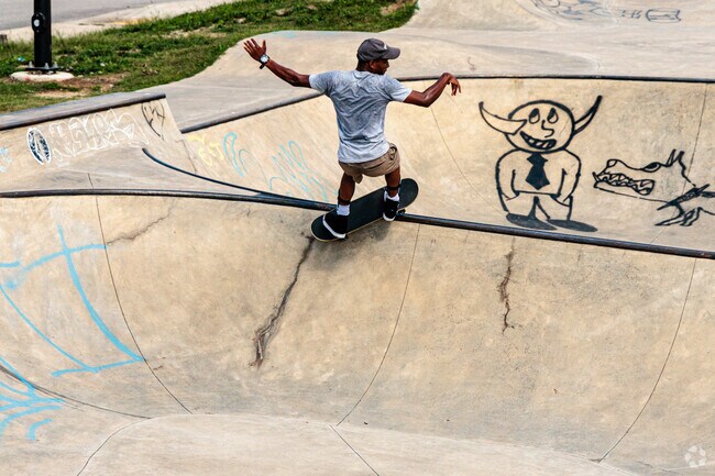 A Warwick resident is practicing his jumps at Best Life Ever Skatepark.