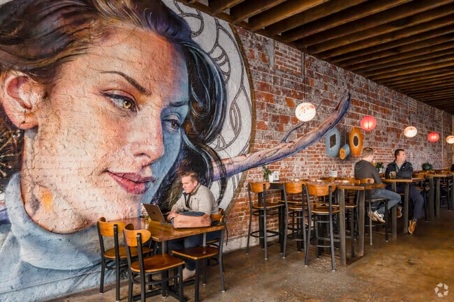 Residents of Cherry enjoy the popular Devil's Logic Brewing for an afternoon meetup.