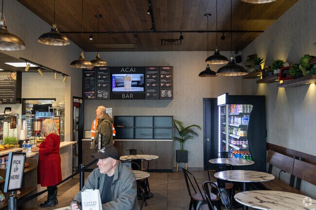 Relax with a warm cup of coffee inside Coffee Connection's cozy space.