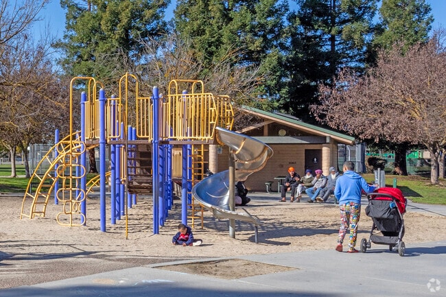 Fresno's Koligian Park has a large playground for kids.