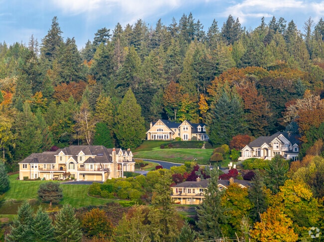 Large contemporary homes in the hills of Wauna.