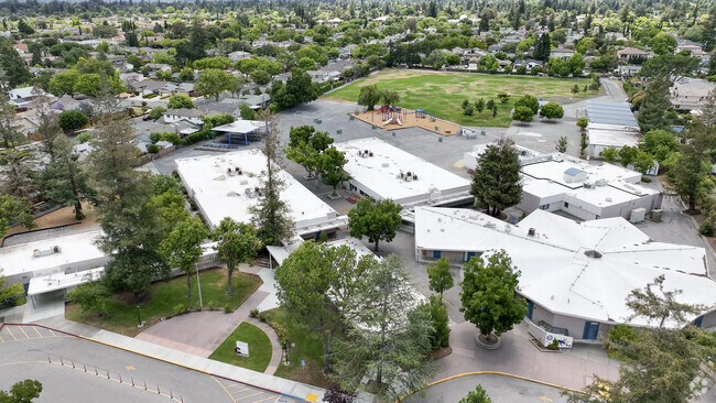 Aerial view of John Muir Elementary School.