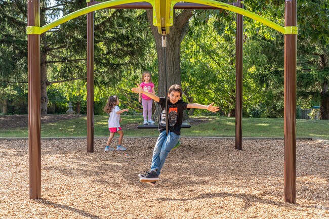 The zipline on the playground is a huge hit at Lions Park in East Dundee.