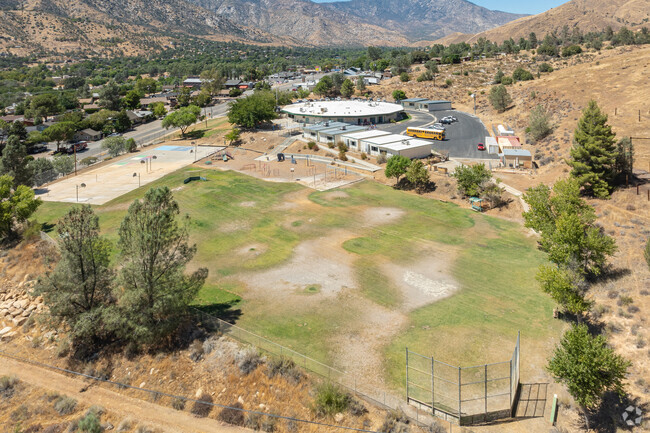 Kernville Elementary School provides large green areas for students to play and relax.
