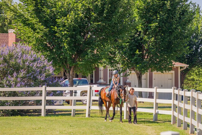 Horseback riding lessons for kids are available at Cross Creek Stables near Oak Brook.