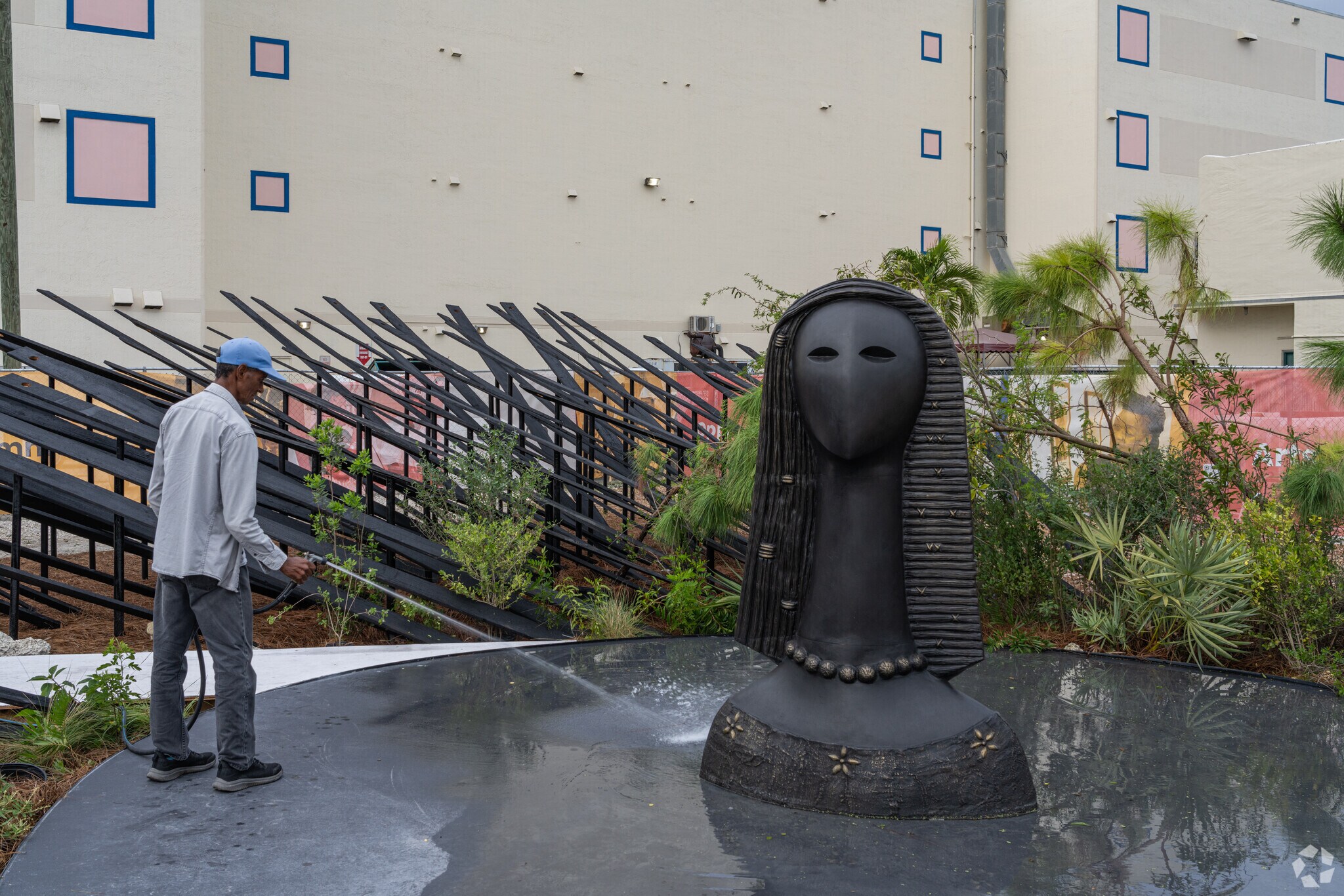 One main art installation in Opa Locka depicts the importance of the South Florida Slash Pine.