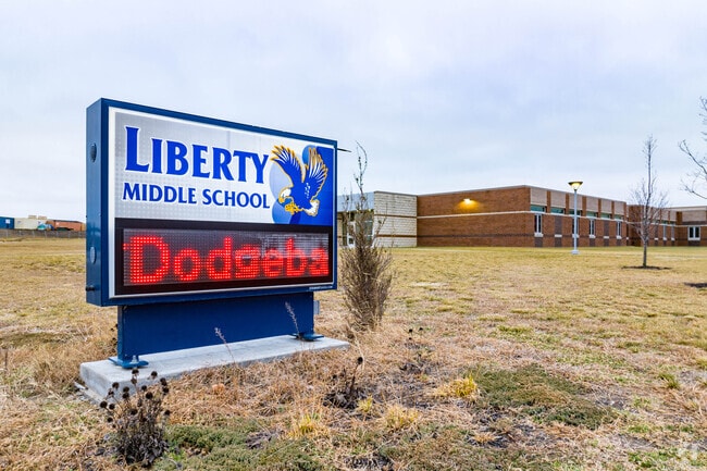 New housing developments are being built up around Liberty Middle School.