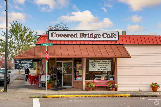 Covered Bridge Cafe is a local hot spot in Stayton.