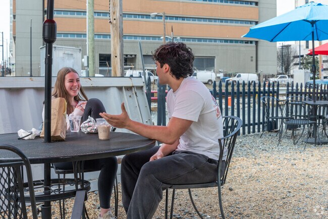 Locals enjoy stopping by Krankies in Winston-Salem to enjoy good food and outdoor seating.