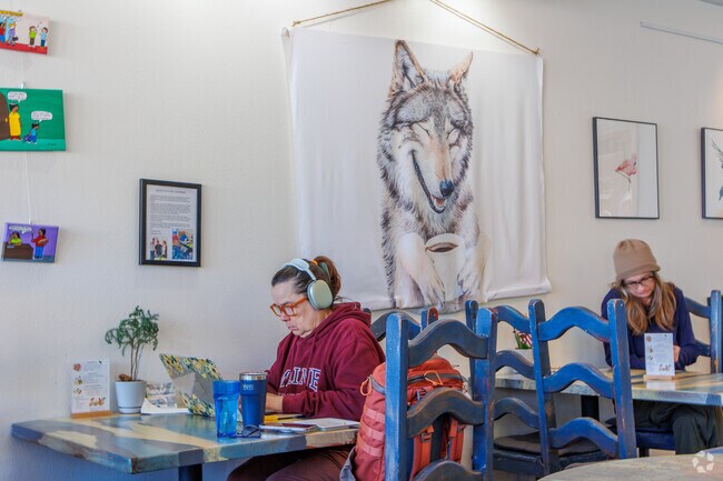 Mermaid and the Wolf is a quaint coffee shop in the middle of downtown Los Alamos.