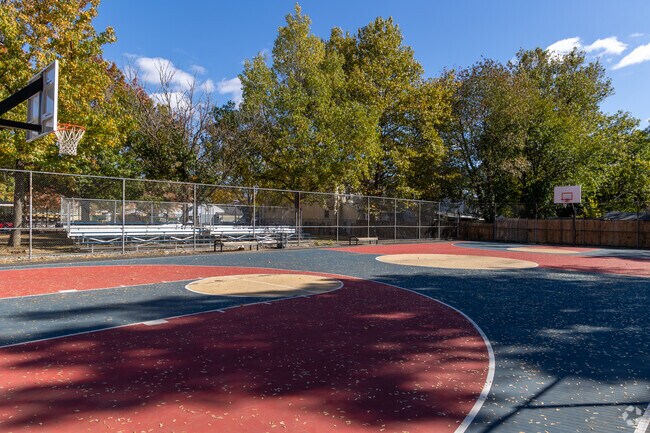 The basketball courts at Beech Playground are state-of-the-art.