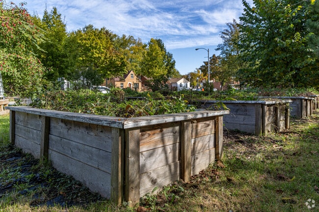 Thurston Woods neighborhoods have communal gardens neighbors can use.