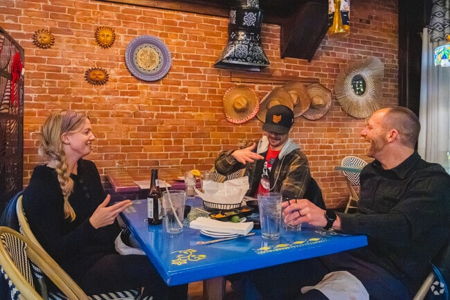 Friends share laughs, drinks & dinner at Lupita's Cantina in downtown Perrysburg.