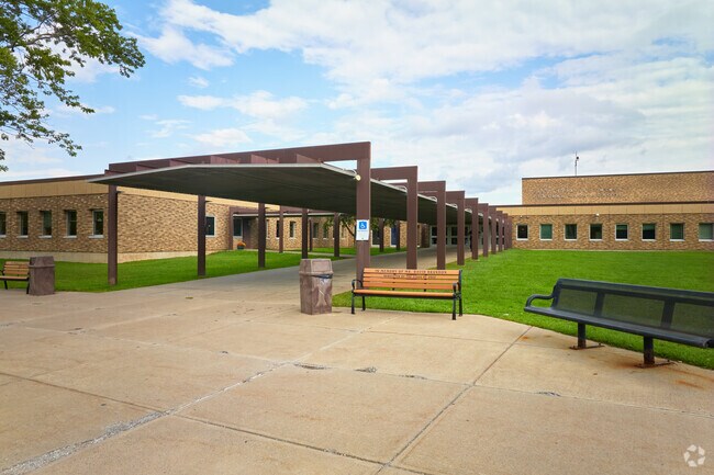 East Syracuse Minoa Central High School entrance.