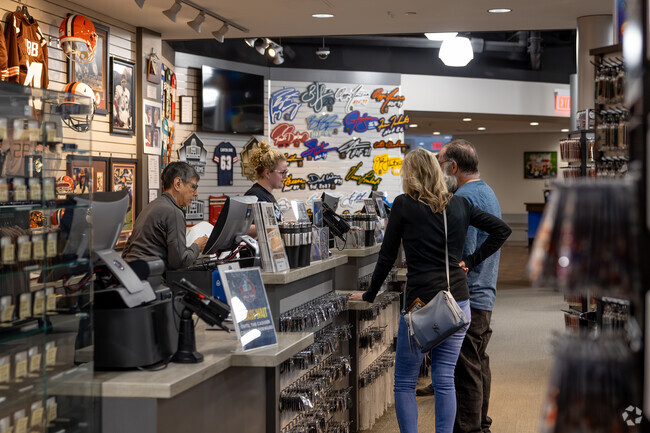 Support your favorite team at the Football Hall of Fame souvenir shop in Edmeyer Park.