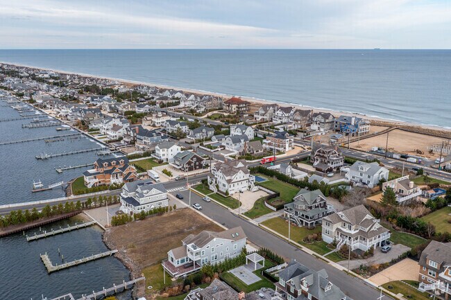 Mantoloking is split between the Atlantic Ocean and Barnegat Bay in Mantoloking, NJ.