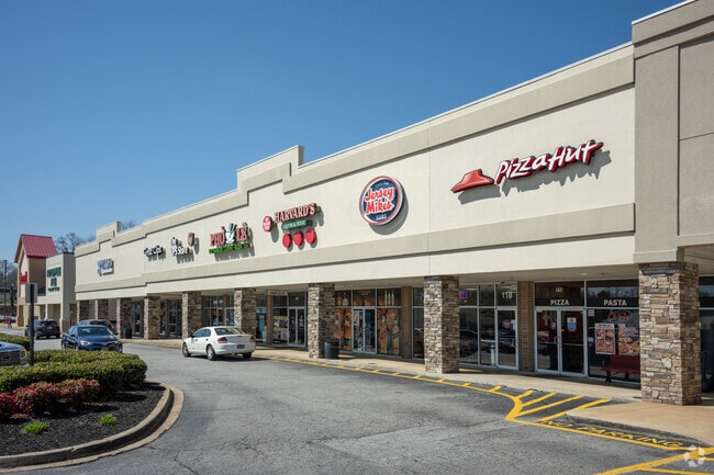 Wade Hampton Boulevard is a major commercial throughway that leads to all the local shops and restaurant in the area.