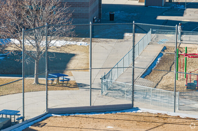 Blue Heron Elementary School in Littleton Colorado on a sunny winter day.
