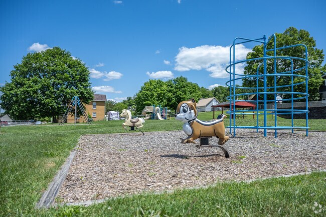 Alexander Playground is a neighborhood playground on a corner lot in Strabane.