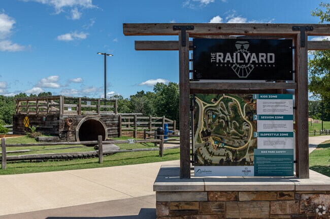The Railyard Bike Park in Downtown Rogers offers multiple difficulties of pump tracks.