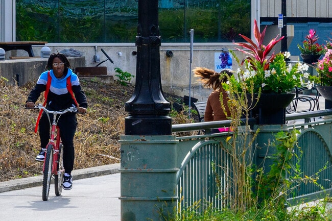 The Lansing River Trail runs through The Stadium District and past Rotary Park.