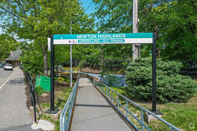 Newton Highlands Train station helps residents commute around the Boston area.