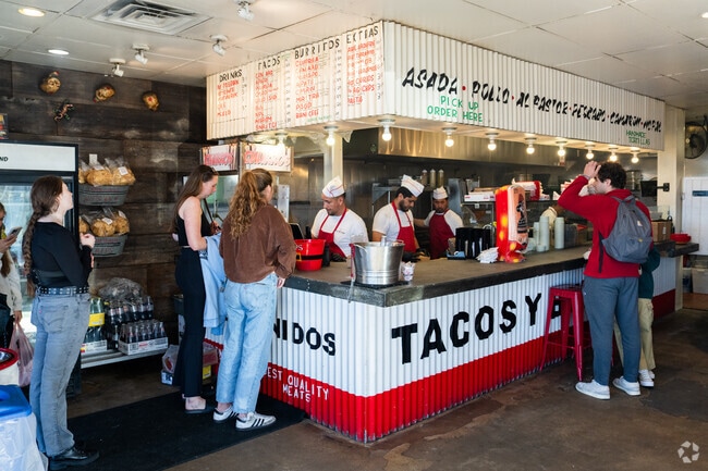 The Taco Stand in Beach Barber Tract is a super popular spot for late night tacos.