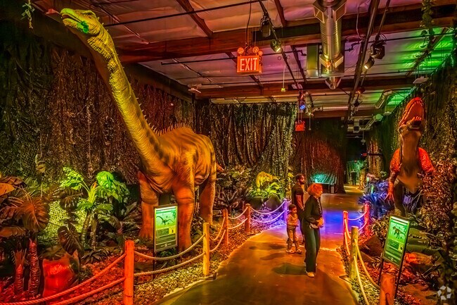 Exhibition Hub Art Center in Old West Sacramento features Dino's Alive and other exhibits.