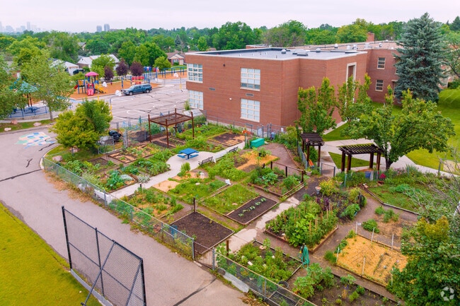 Community garden at Palmer Elementary School.