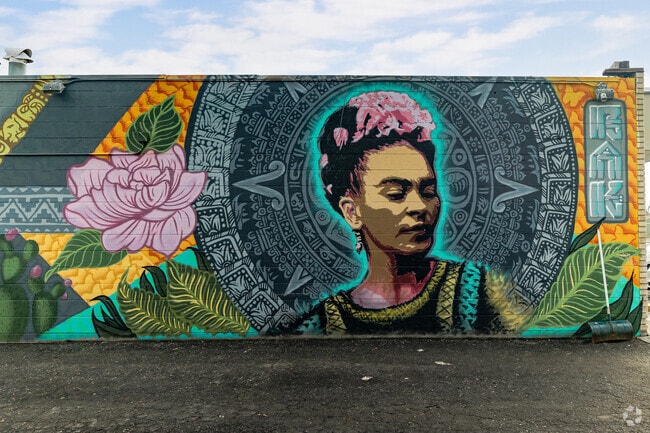 An intricate Frida Kahlo mural beatifies the streets in Kearns.