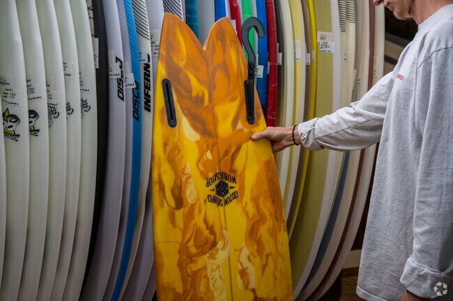 Bethune Beach locals who love to surf can purchase all of their gear at Red Dog Surf Shop.