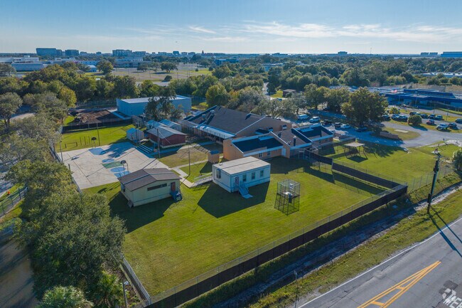 Les Peters Academy is fenced all around.
