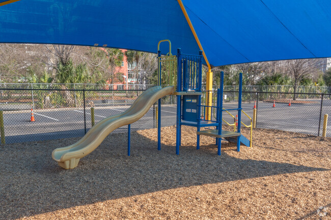 Channelside Academy of Math & Science has a enclosed playground.