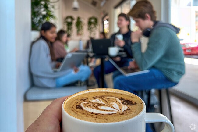 Study while enjoying a coffee at Lineage Cafe and Bakery in University.