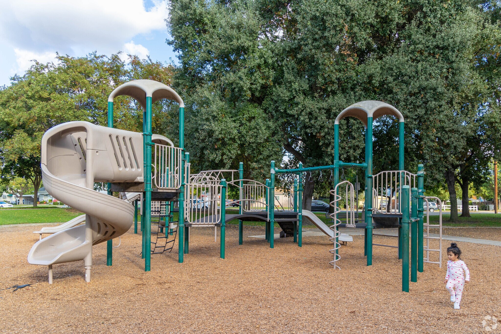 Little ones love the play area at Legion Park in Lodi, California.