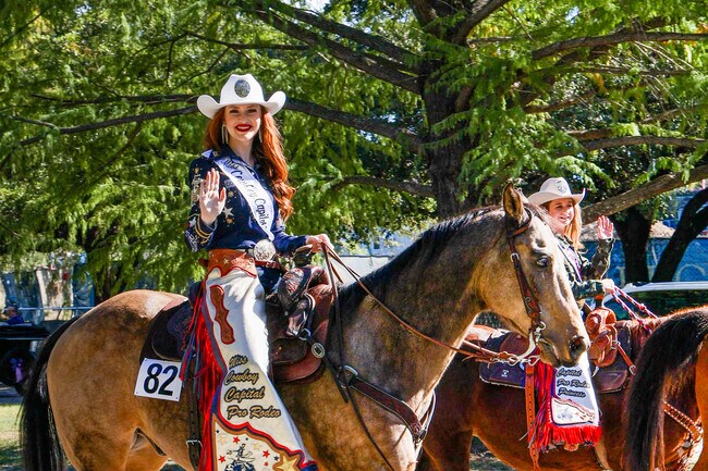 Local rodeo stars participate in Fort Worth's Tarrant County Veterans Day Parade.