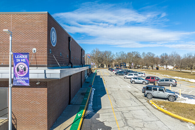Brougham Elementary School entrance.