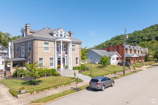 A stately Weston home with spacious street parking.