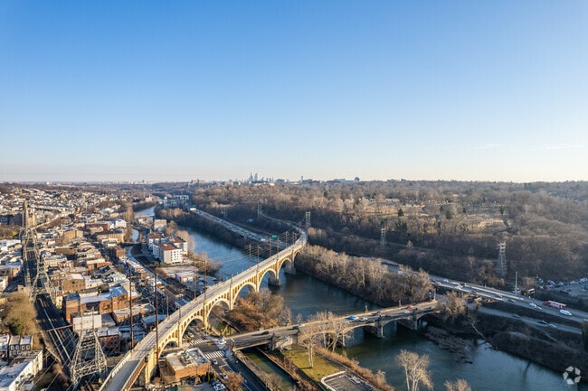 The Cynwyd Heritage Trail Bridge has stunning views of the Schuylkill River in Bala Cynwyd.