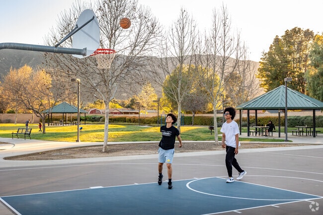 Challenge a friend to a one-on-one game at Marna O’Brien Park in Wildomar.