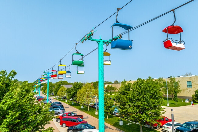 The Sky Glider at the Iowa State Fair transports visitors across the grounds with the best views