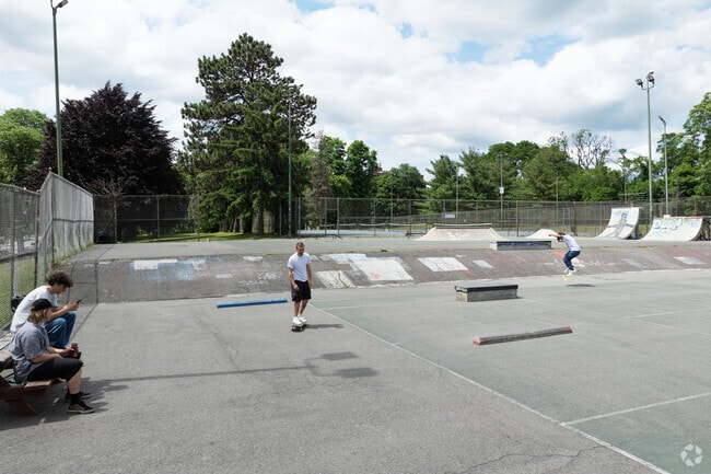 At the west end of Washington Park there is a great skate park to enjoy riding or watching in.