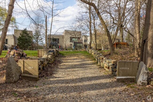 Woodberry residents can take a moment to meditate at the Zen Garden on Parkdale Ave.