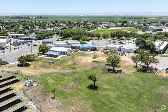 The sports field at El Puente High School in Firebaugh.