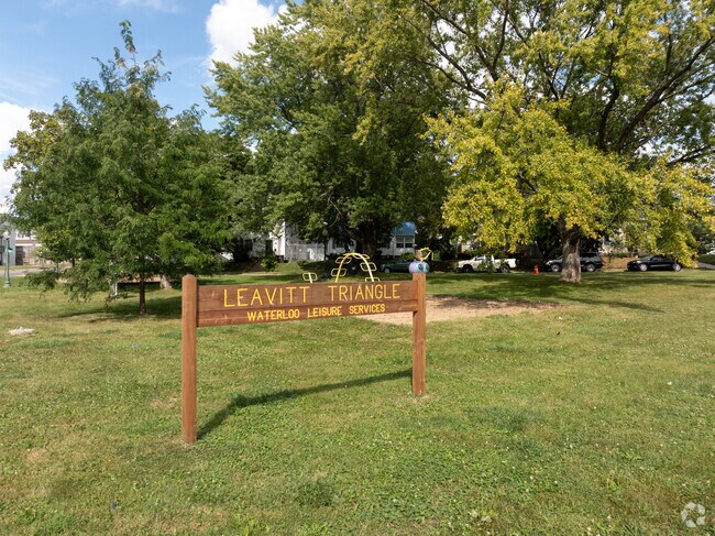 Leavitt Park in Waterloo offers a peaceful retreat with open spaces and lush greenery.