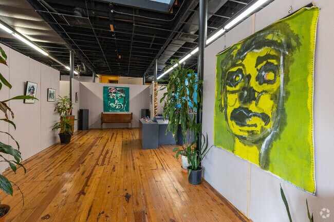 The art shows in the Gallery of Sofia Quintero Art & Cultural Center's historic building.